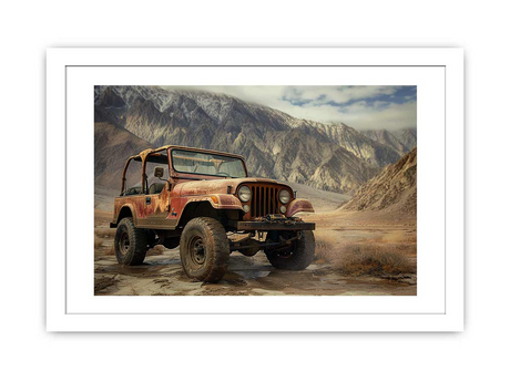 Vinatge Jeep Framed Print