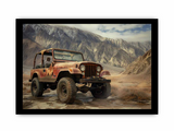 Vinatge Jeep Framed Print