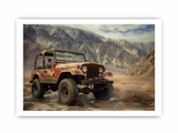 Vinatge Jeep Framed Print