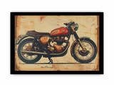 Vintage Motorcyle Framed Print