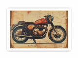 Vintage Motorcyle Framed Print