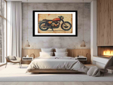 Vintage Motorcyle Framed Print