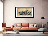 Vintage Motorcyle Print