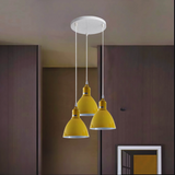 Metal Yellow 3- Light Cluster Pendant Lighting | Shop Now UK~3903