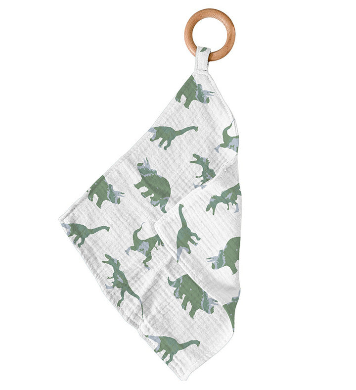 Granite Green Dinosaurs Cotton Newcastle Teether