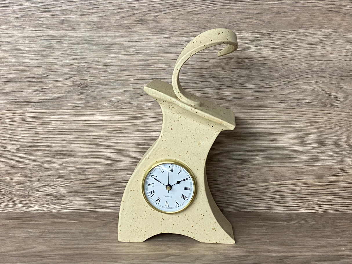 Ceramic Mantel Clock with Enclosed Face