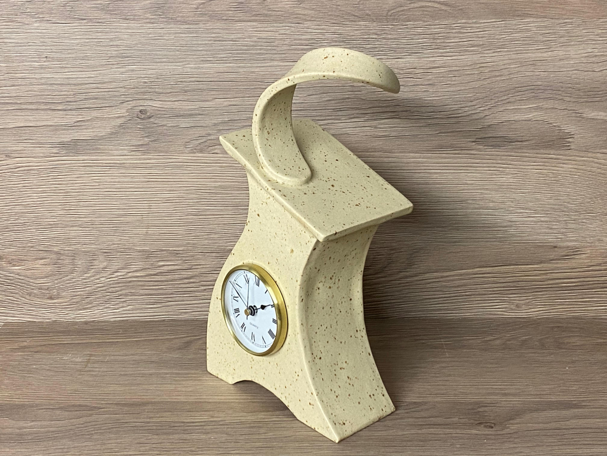 Ceramic Mantel Clock with Enclosed Face