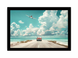 Beach Road Car  Framed Print