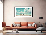 Beach Road Car  Framed Print