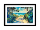 Beach Path Framed Framed Print