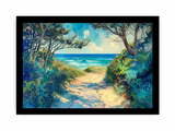 Beach Path Framed Framed Print