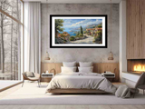 Greek Village Framed Framed Print