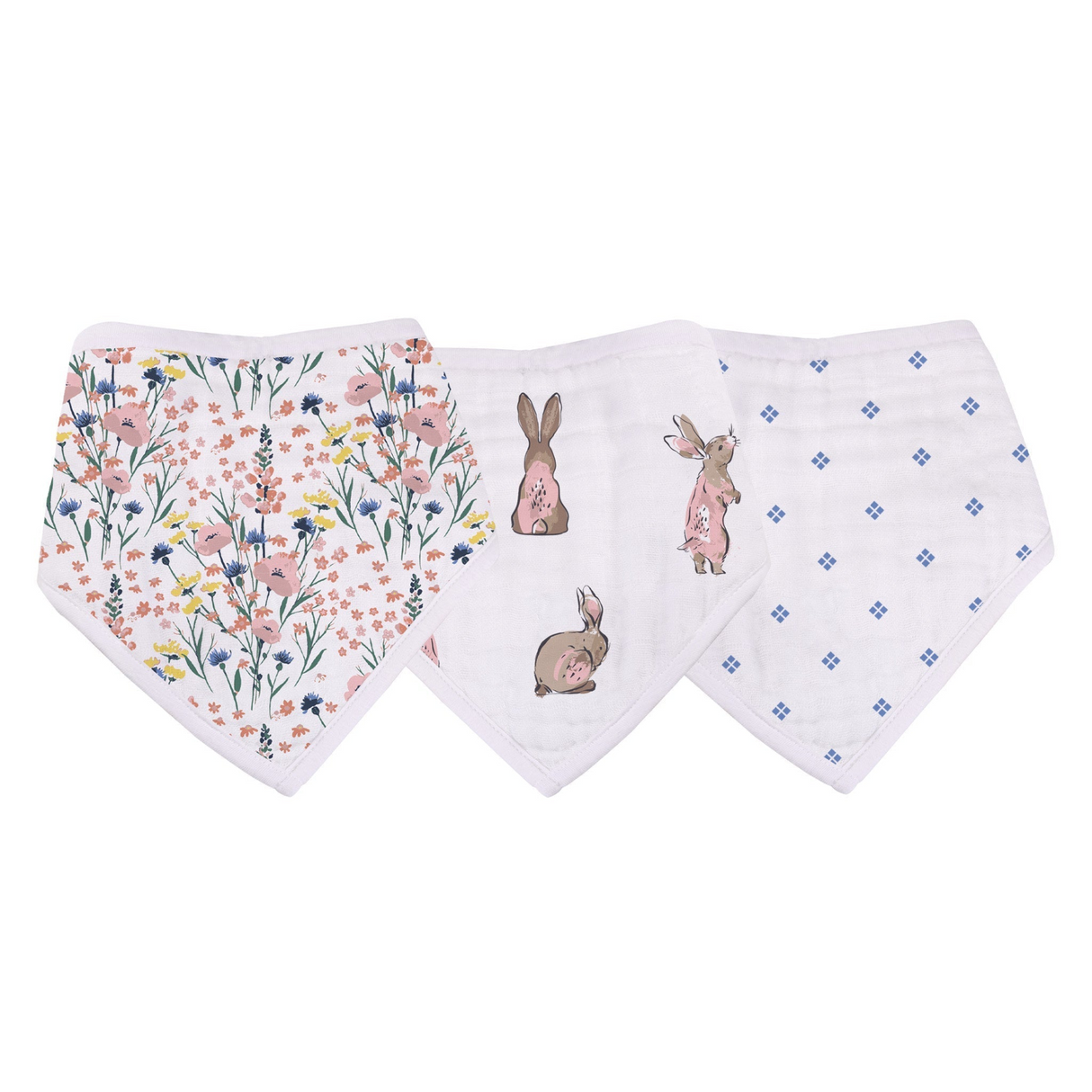 Wildflowers Bamboo Bandana Bibs 3PK