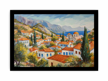 The Greek Village Framed Print