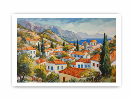 The Greek Village Framed Print