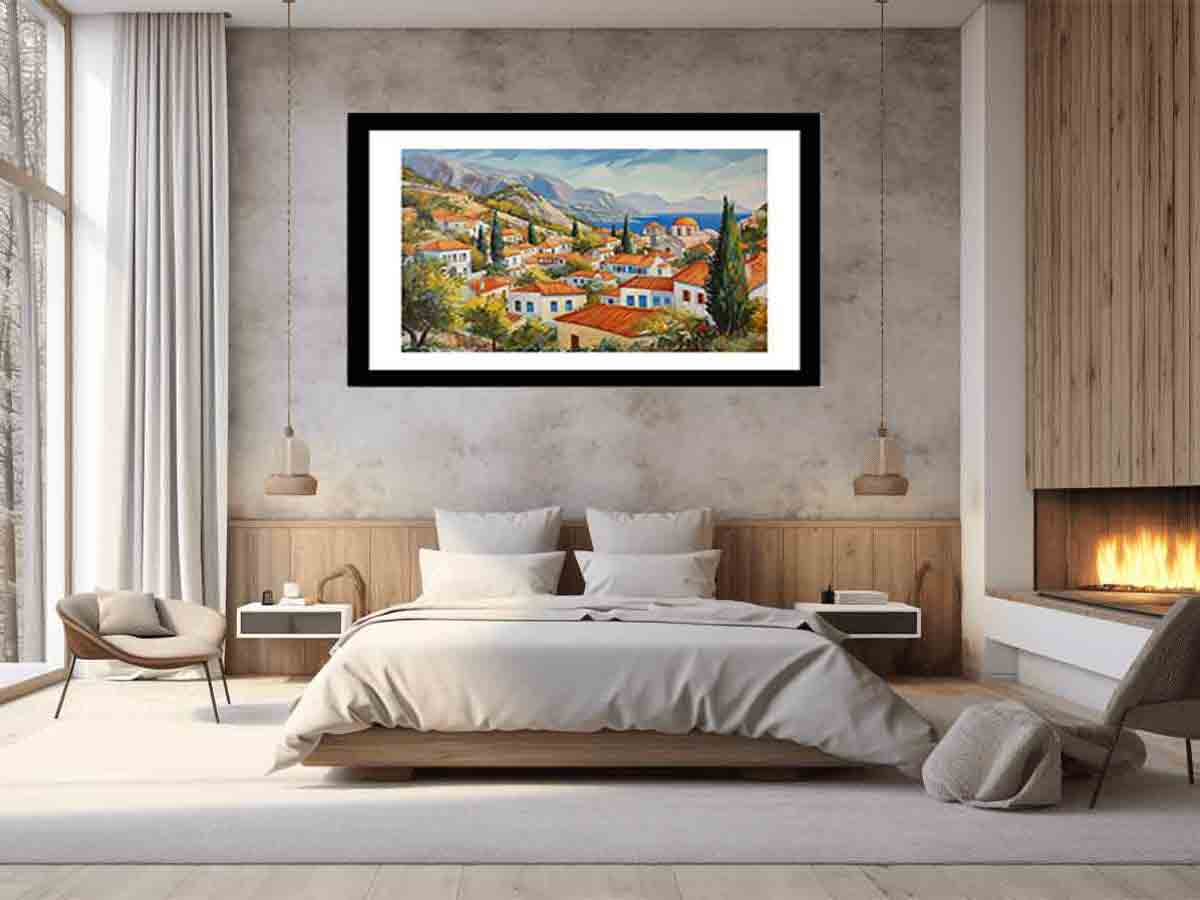 The Greek Village Framed Print