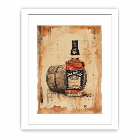 Vintage Whiskey Framed Print