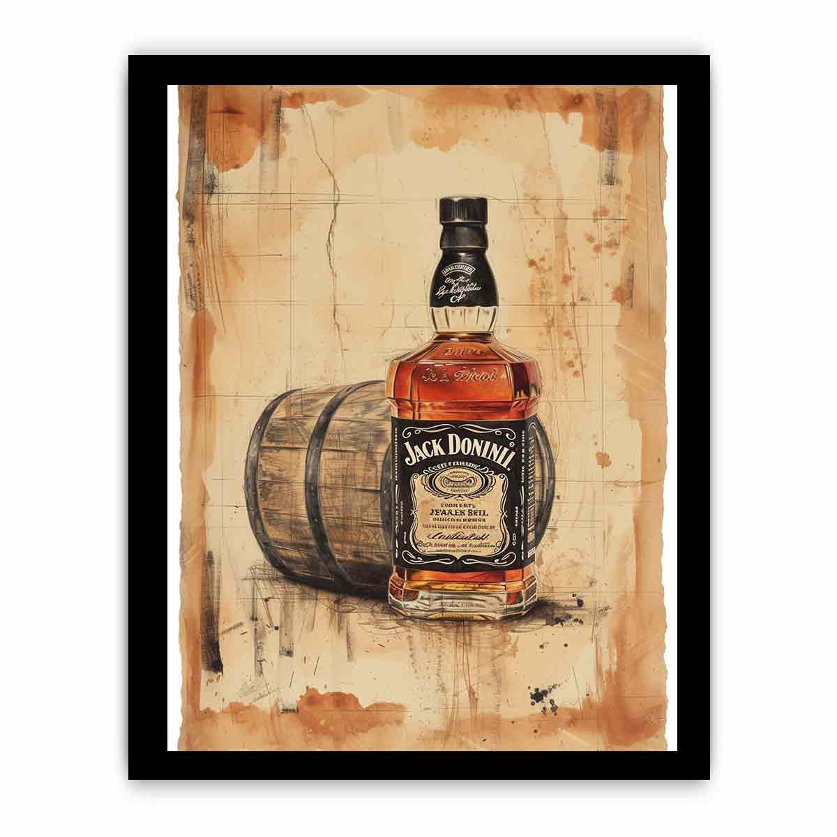 Vintage Whiskey Framed Print