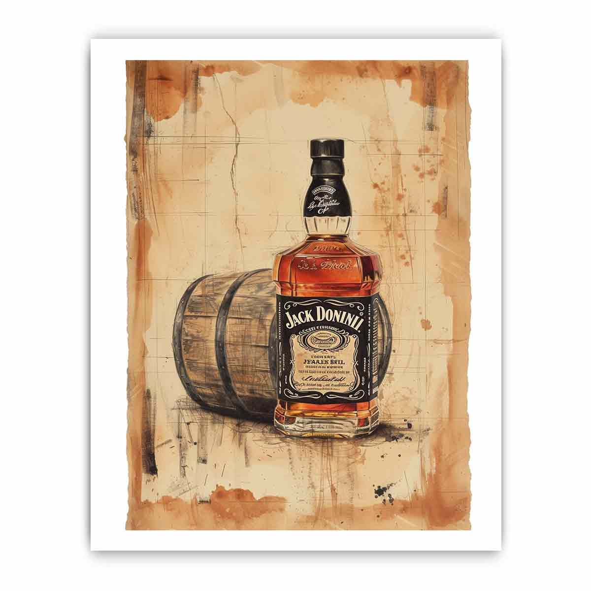 Vintage Whiskey Framed Print