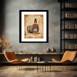 Vintage Whiskey Framed Print