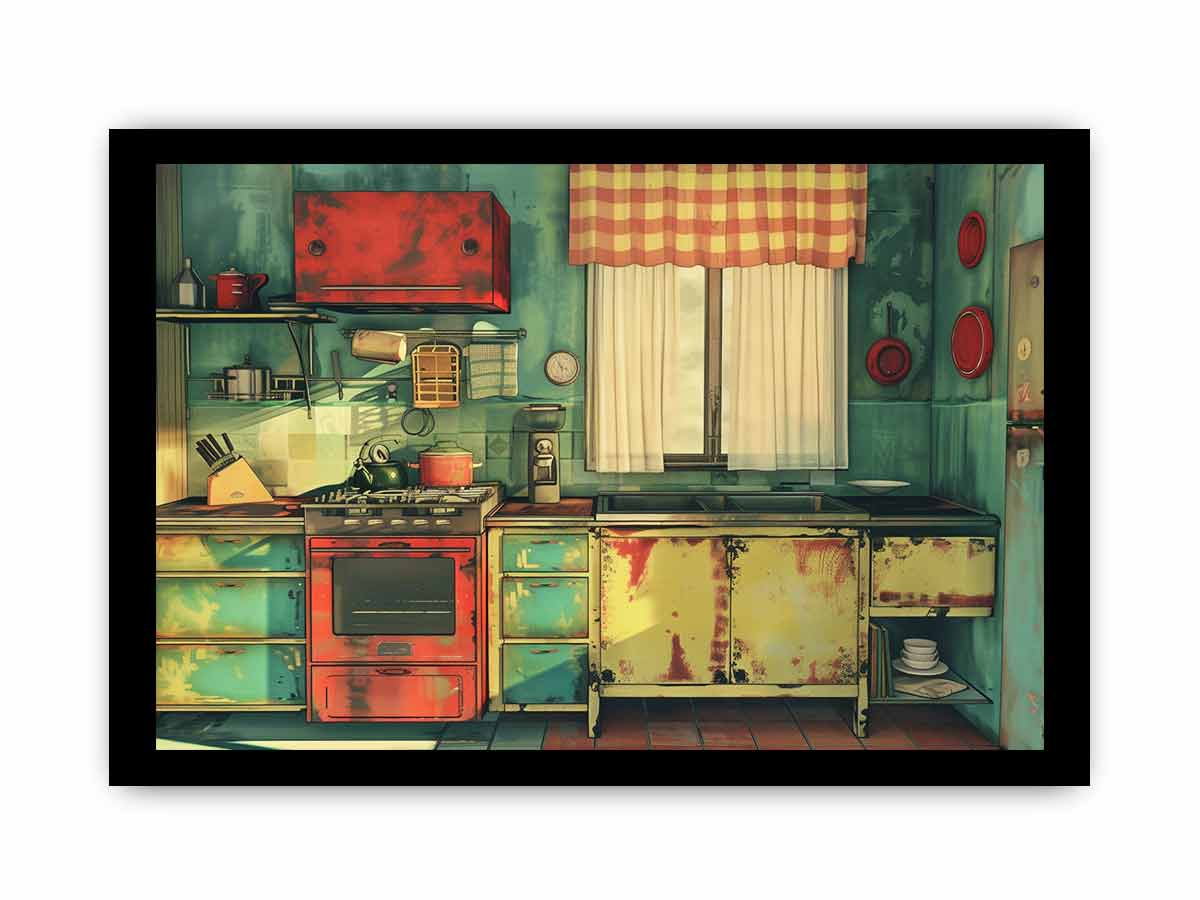 Vintage Kitchen Framed Print