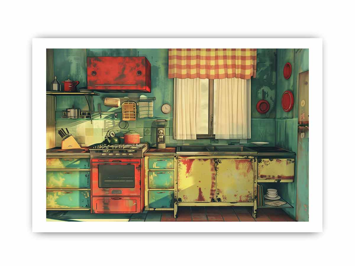 Vintage Kitchen Framed Print