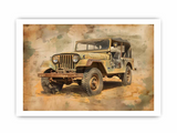 Vinatge Jeep Framed Print