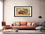 Vinatge Jeep Framed Print