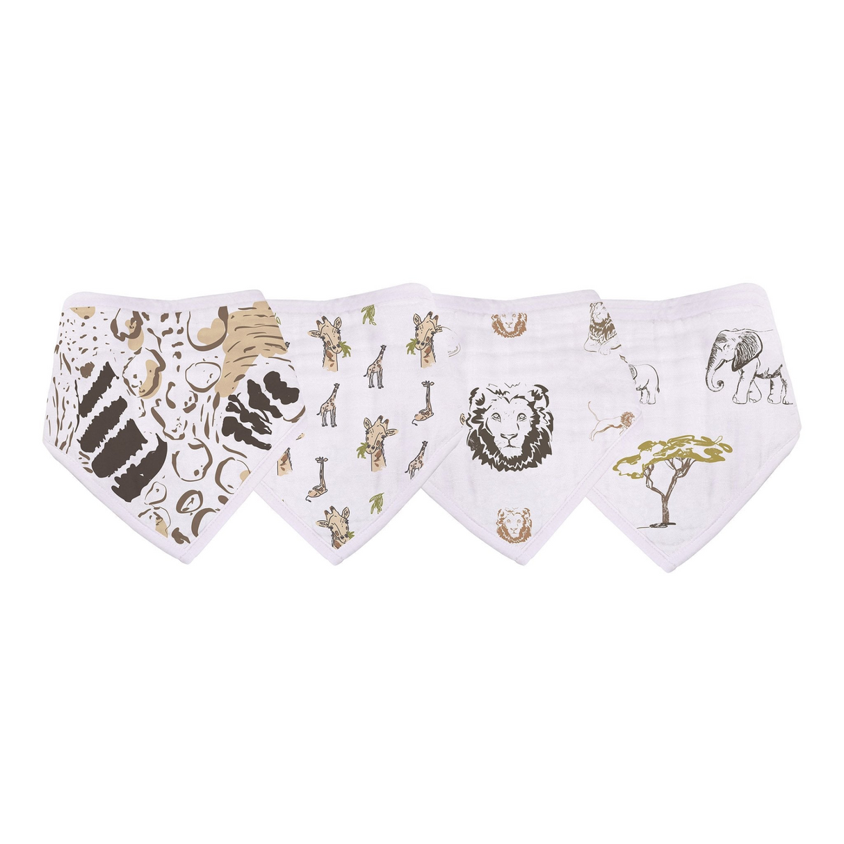 On The Savannah Bamboo Bandana Bibs 4PK