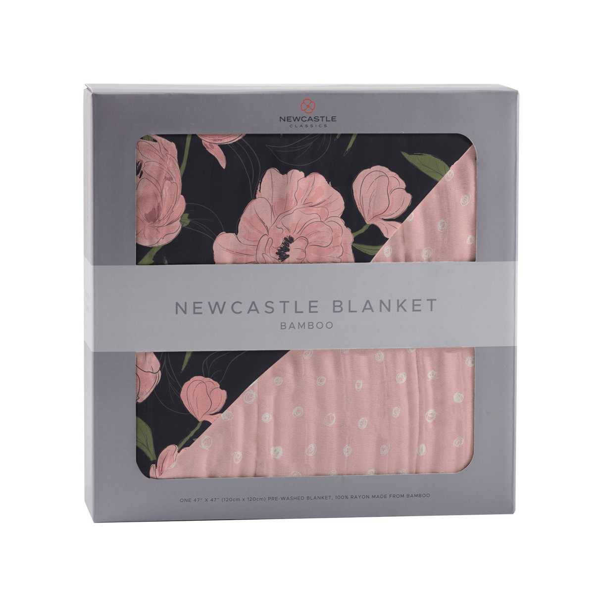 Peonies and Pearl Polka Dot Newcastle Blanket