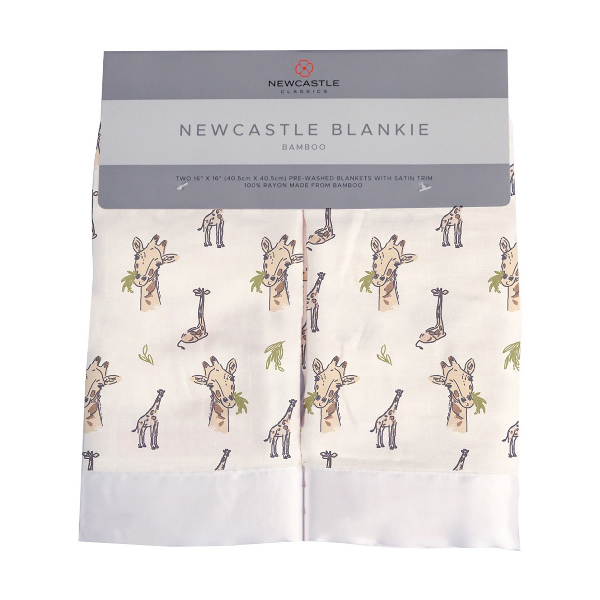 Hungry Giraffe Bamboo Muslin Security Baby Blankie