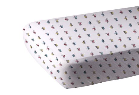 Vintage Motorcycles Bamboo Muslin Crib Sheet