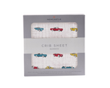 Vintage Muscle Cars Bamboo Muslin Crib Sheet