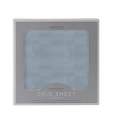 Blue Fog Newcastle Cotton Crib Sheet