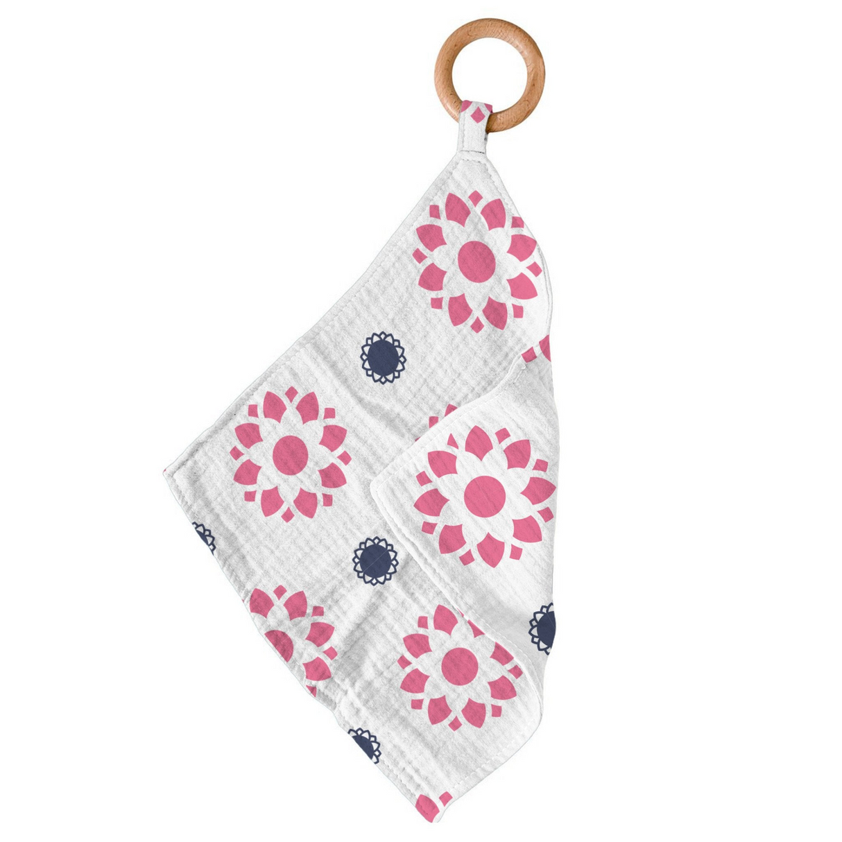 Primrose Indigo Cotton Blankie Teether