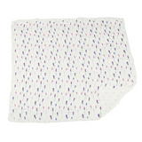 Lavender and Lavender Flower Bamboo Muslin Newcastle Blanket