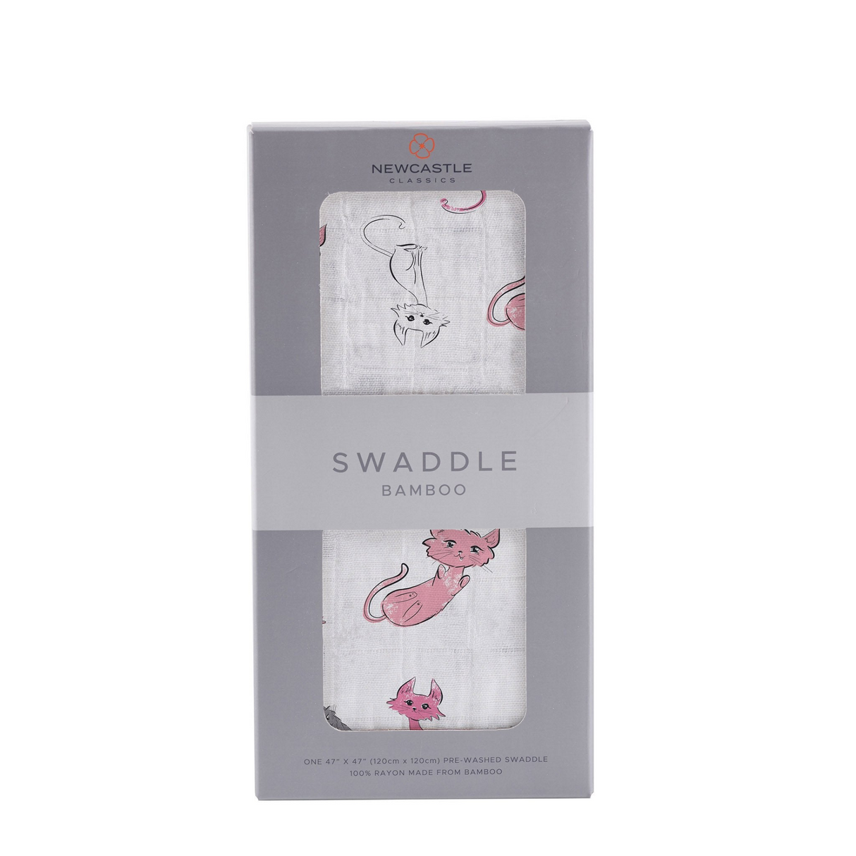 Playful Kitty Bamboo Muslin Swaddle