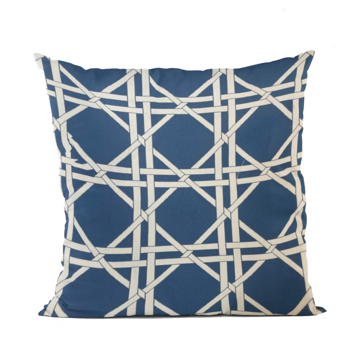 DaVinci Blue and White Luxury Throw Pillow