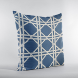 DaVinci Blue and White Luxury Throw Pillow