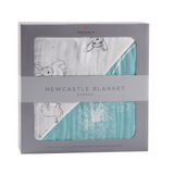 Corgi and Dandelion Seeds Bamboo Muslin Newcastle Blanket