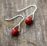 Jasper Drop Earrings Red