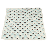 Peek-A-Boo Cats and White Bamboo Muslin Newcastle Blanket