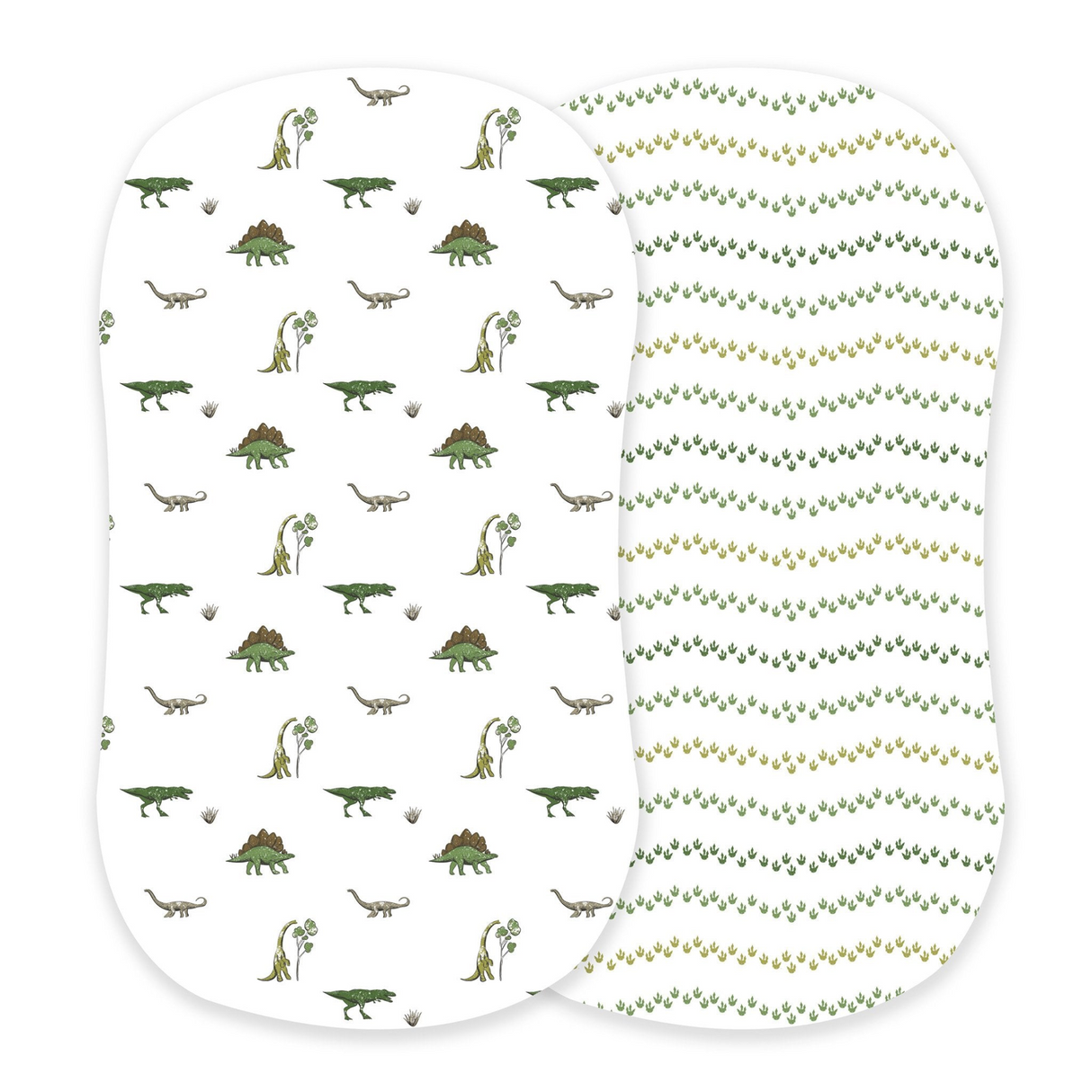 Dino Days and Dino Feet Cotton Changing Pad Cover/Bassinet Sheets