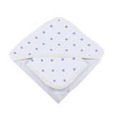 Periwinkle Diamond Polka Dot Bamboo Hooded Towel and Washcloth Set