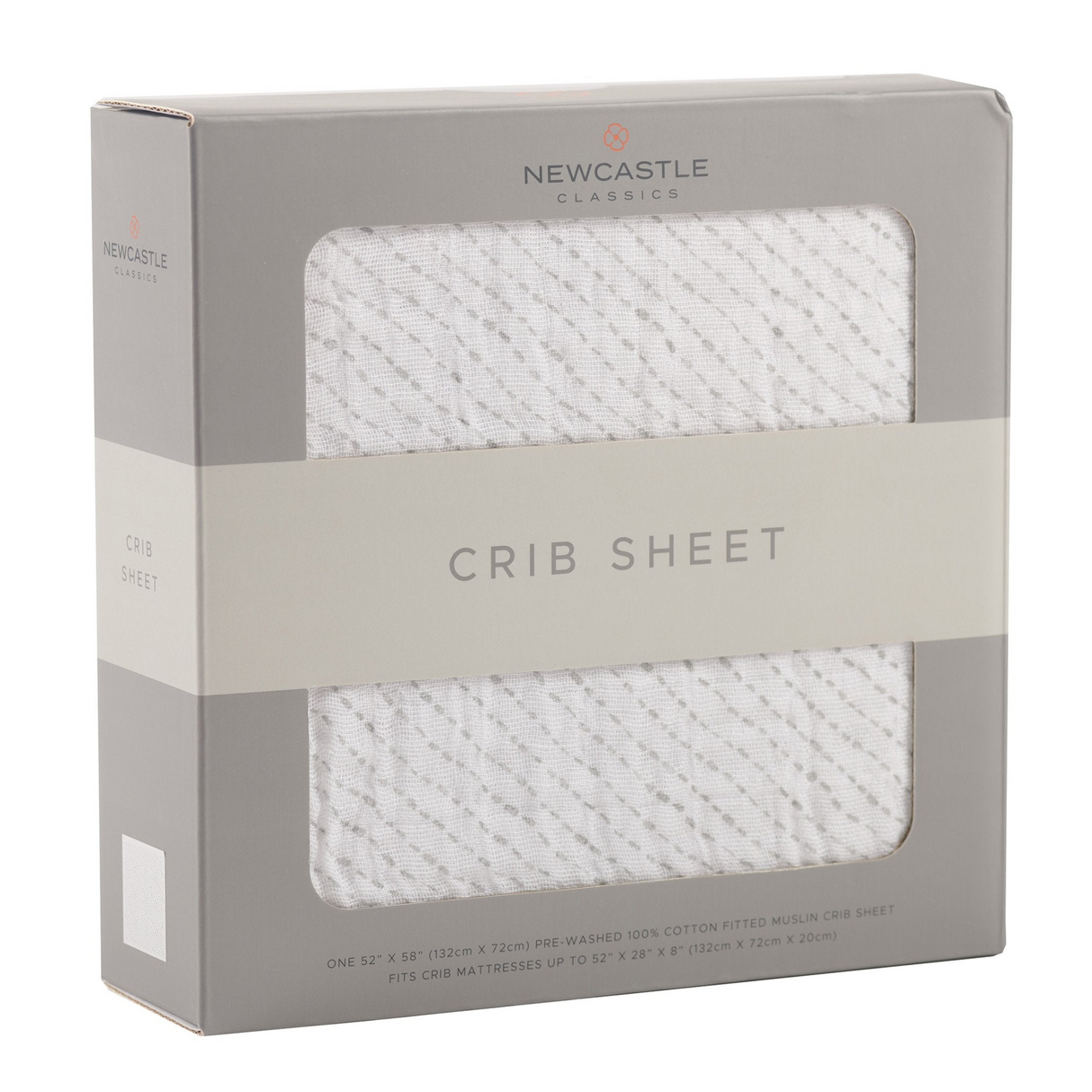 Spotted Wave Cotton Muslin Crib Sheet