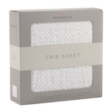 Spotted Wave Cotton Muslin Crib Sheet