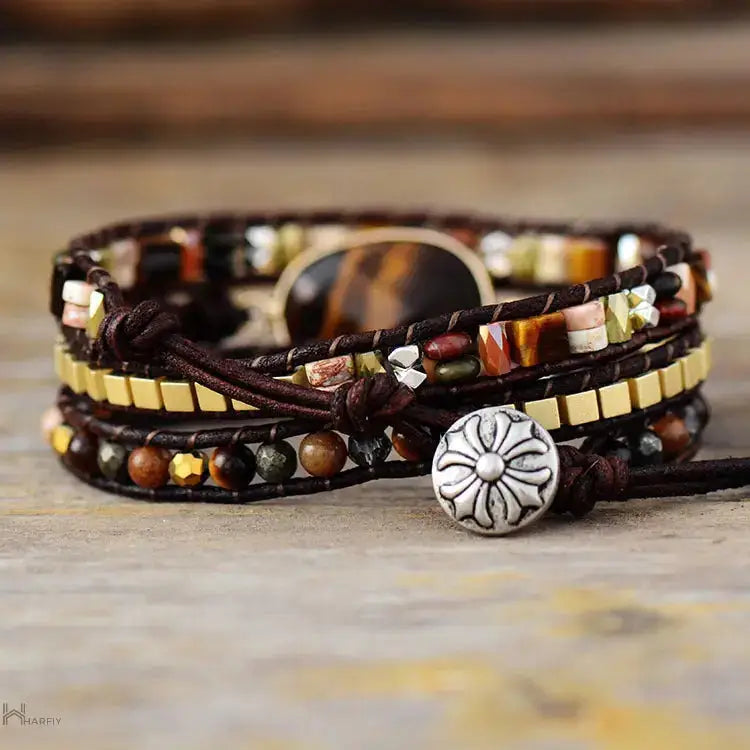 Tiger Eye Wrap Bracelet