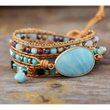 Amazonite Statement Wrap Bracelet