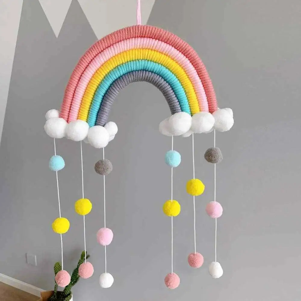 Rainbow Macrame Pendant Wall Decoration