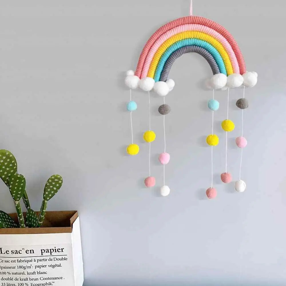 Rainbow Macrame Pendant Wall Decoration